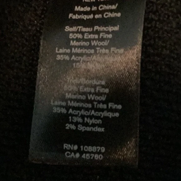 Rag & Bone Black Knit Sweater XXL